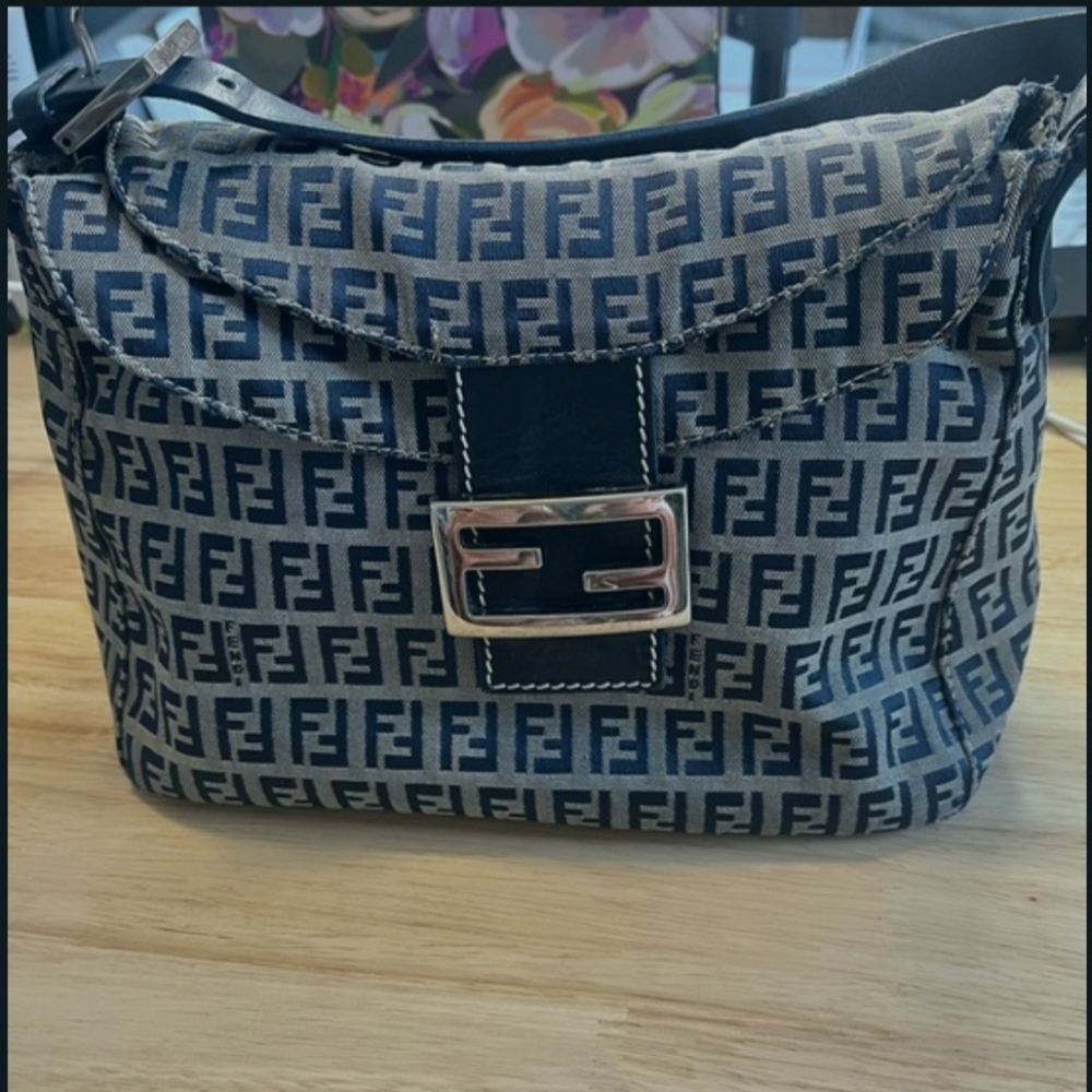 Authentic Fendi mama baguette fold over